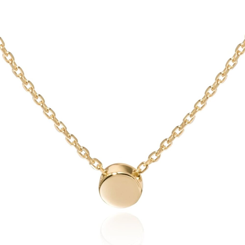 Sterling Silver Tiny Dot Necklace Circle Star Squ… - image 1